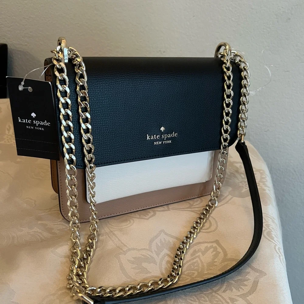 New Kate Spade Black and Tan Women's Bag - Picture 2 of 16